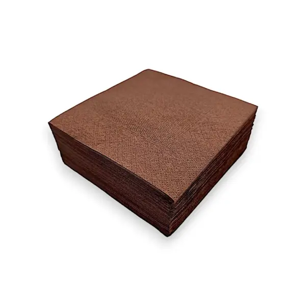 Șervețele Cocktail 2 Straturi Maro 24x24 cm (50 Buc/Set)