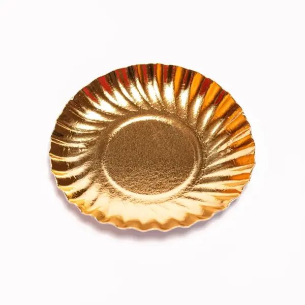 Tăvițe Carton Plastifiate Aurii 1 Prăjitură (500 Buc/Set)