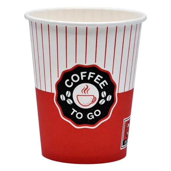 Pahare Carton Rosii Coffee To Go (50 Buc/Set)