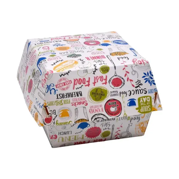 Cutii Burger Color (100 Buc/Set)