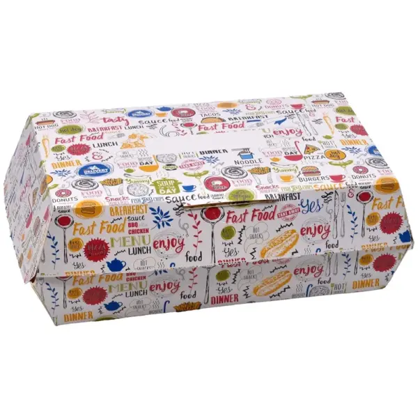 Cutii Burger Dublu Color (100 Buc/Set)